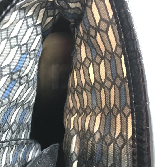 Black Lace Up Ankle Boots Women 8.5 Suede Chunky Heel, R2 by Report - Picture 9 of 9